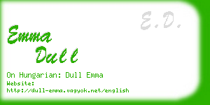 emma dull business card